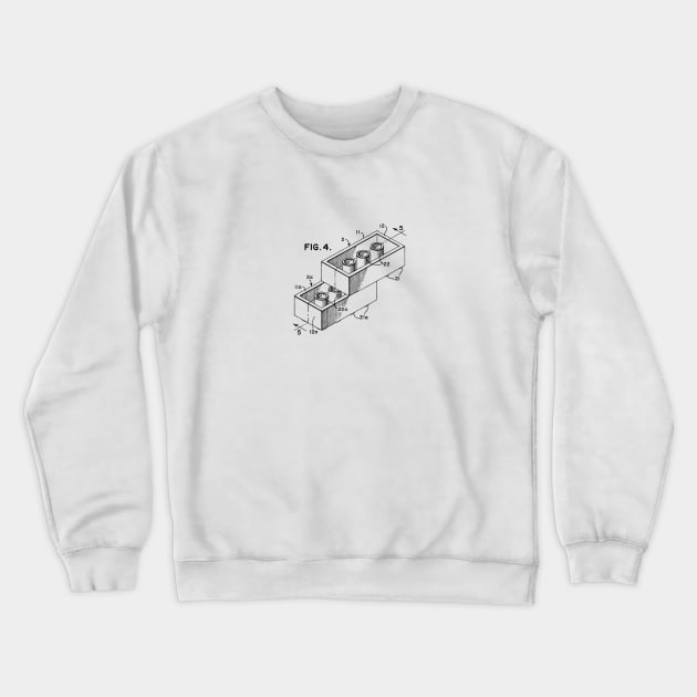 Lego Piece Patent Blueprint Crewneck Sweatshirt by MadebyDesign